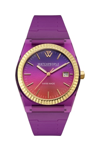 Montre à quartz en silicone WP1 - Violet et doré