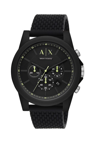 Montre à quartz en silicone - Noir - Chronographe