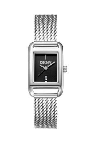 Montre à quartz en acier - Argenté et noir