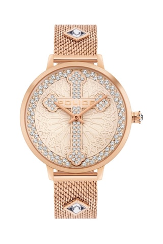 Montre à quartz en plaqué or rose
