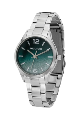 Montre à quartz en acier - Argenté et vert