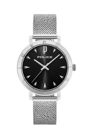 Montre à quartz en acier - Argenté et noir