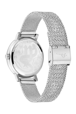 Montre à quartz en acier - Argenté et noir