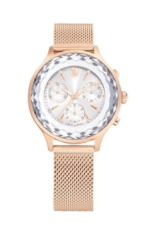 Montre à quartz en acier et plaqué or rose Nova