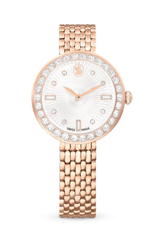 Montre à quartz en métal, dorée à l’or rose et Certa