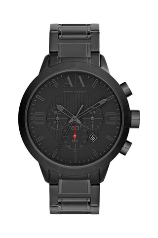 Montre à quartz en acier - Chronographe - Noir