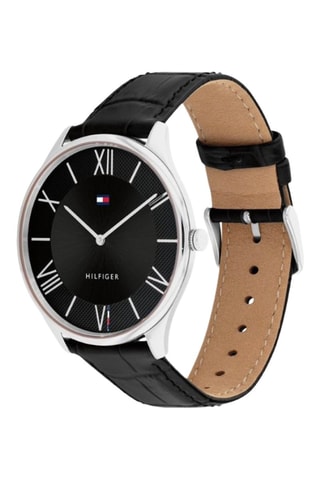 Montre à quartz en cuir - Noir et argenté - MASQUE EDITO