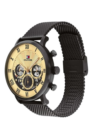 Montre à quartz en acier - Chronographe - Noir - MASQUE EDITO