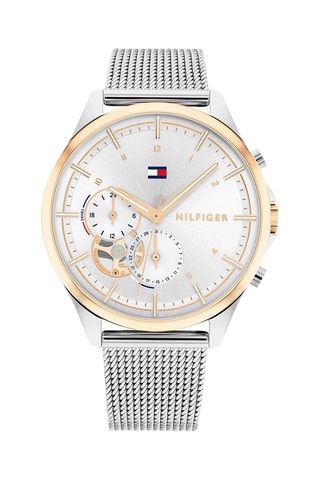 Montre à quartz en métal et plaqué ion gris
