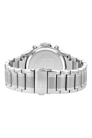 Montre à quartz en acier - Tachymètre et chronographe - Argenté