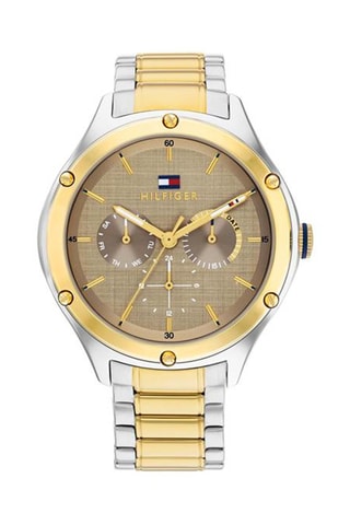Montre à quartz en métal - Chronographe - Doré et argenté