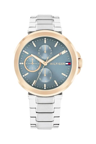 Montre à quartz en métal et plaqué or rose - Chronographe