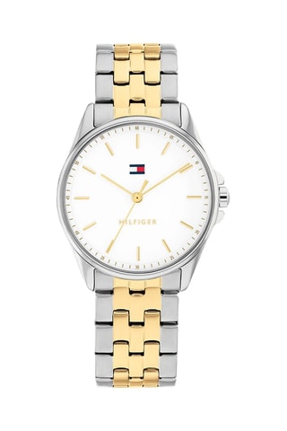 Montre à quartz en métal et plaqué or jaune