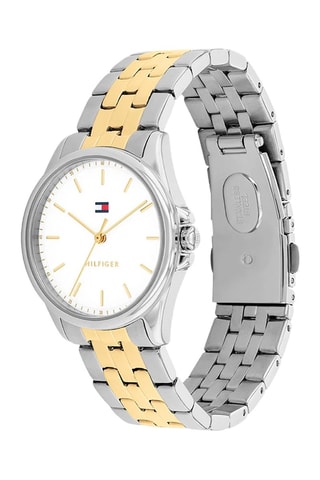 Montre à quartz en métal et plaqué or jaune