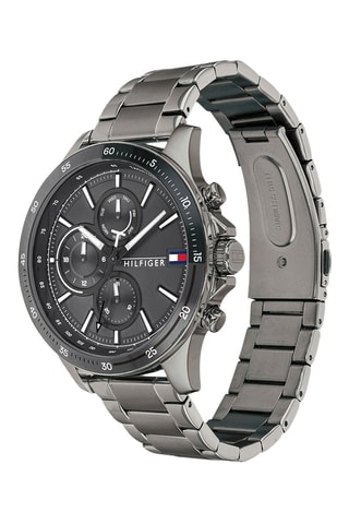 Montre en cuir - Tachymètre - Gris - MASQUE EDITO INFOS MANQ