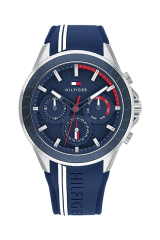 Montre à quartz en PVC - Chronographe - Bleu