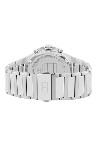Montre à quartz en acier - Chronographe - Argenté