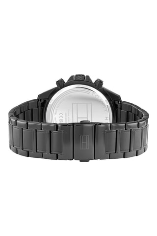Montre à quartz en acier - Tachymètre et chronographe - Noir