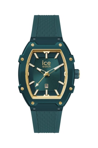 Montre à quartz en silicone ICE boliday - Vert et doré