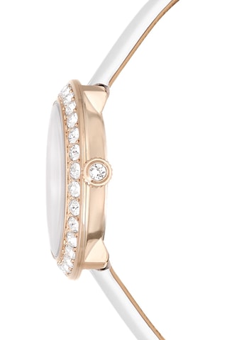 Montre à quartz en cuir Matrix Tennis - Doré à l'or rose