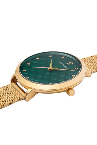 Montre à quartz en acier - Doré et vert