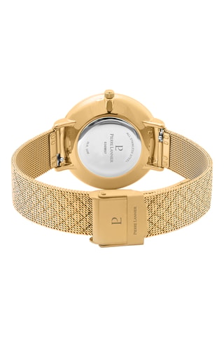 Montre à quartz en acier - Doré et vert