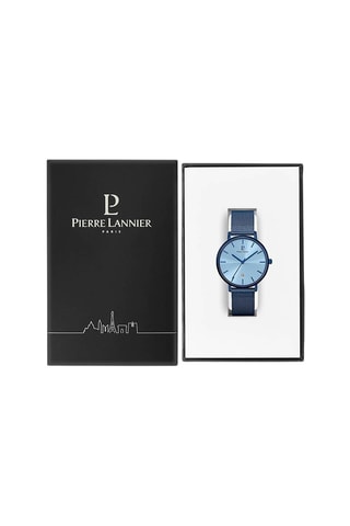 Montre à quartz en acier Echo - Bleu