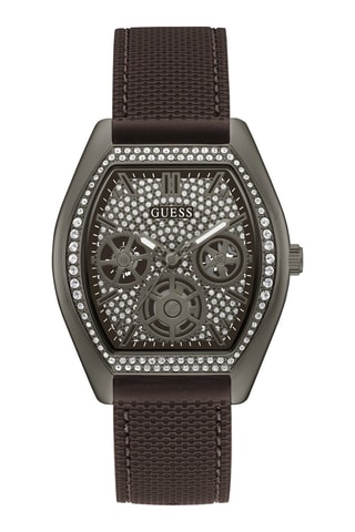 Montre à quartz en cuir - Noir