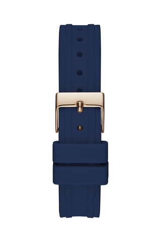 Montre à quartz en silicone - Bleu et doré