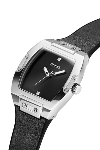 Montre à quart en cuir véritable, silicone et diamant