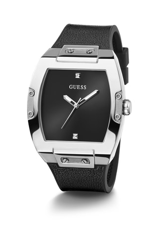 Montre à quart en cuir véritable, silicone et diamant