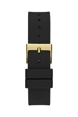 Montre à quartz en silicone - Chronographe - Noir et doré