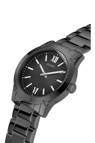 Montre à quartz en acier - Noir