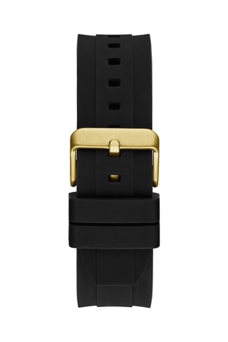 Montre à quartz en silicone - Chronographe - Noir et doré