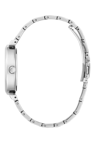 Montre à quartz en acier - Argenté et noir