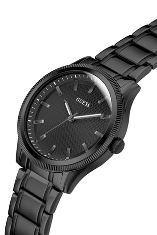 Montre à quartz en acier - Noir