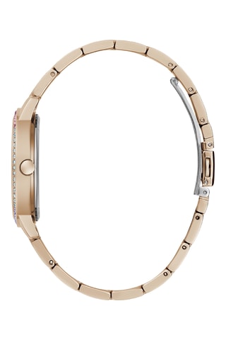 Montre à quartz en acier - Doré rose et argenté
