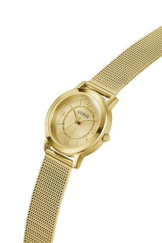 Montre à quartz en acier - Doré