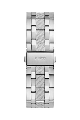 Montre à quartz en acier recyclé - Chronographe - Argenté et noir