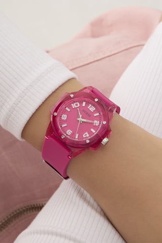 Montre à quartz en silicone - Rose