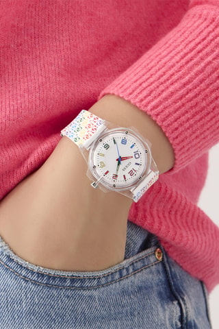 Montre à quartz en silicone - Blanc