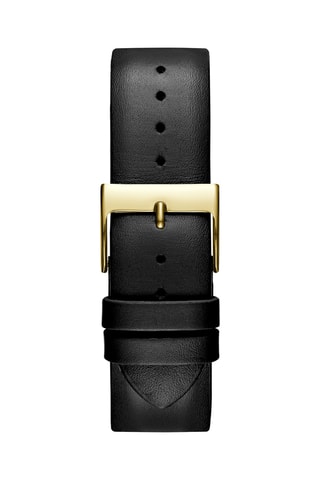 Montre à quartz en cuir - Chronographe - Noir et doré