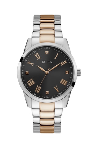 Montre à quartz en acier recyclé et diamant