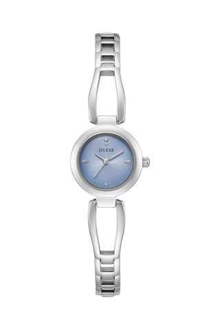 Montre à quartz en acier - Argenté et bleu