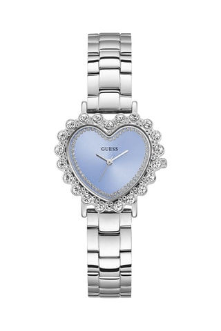 Montre à quartz en acier - Argenté et bleu
