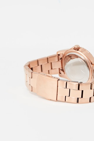 Montre à quartz en acier Chronographe - Doré rose