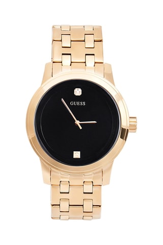 Montre à quartz en acier Doré et noir