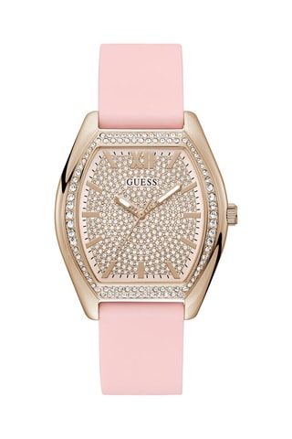 Montre à quartz en silicone - Rose et doré rose