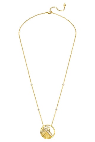 Collier - Plaqué or jaune et cristaux