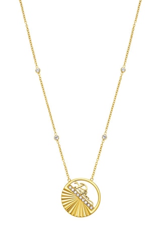 Collier - Plaqué or jaune et cristaux